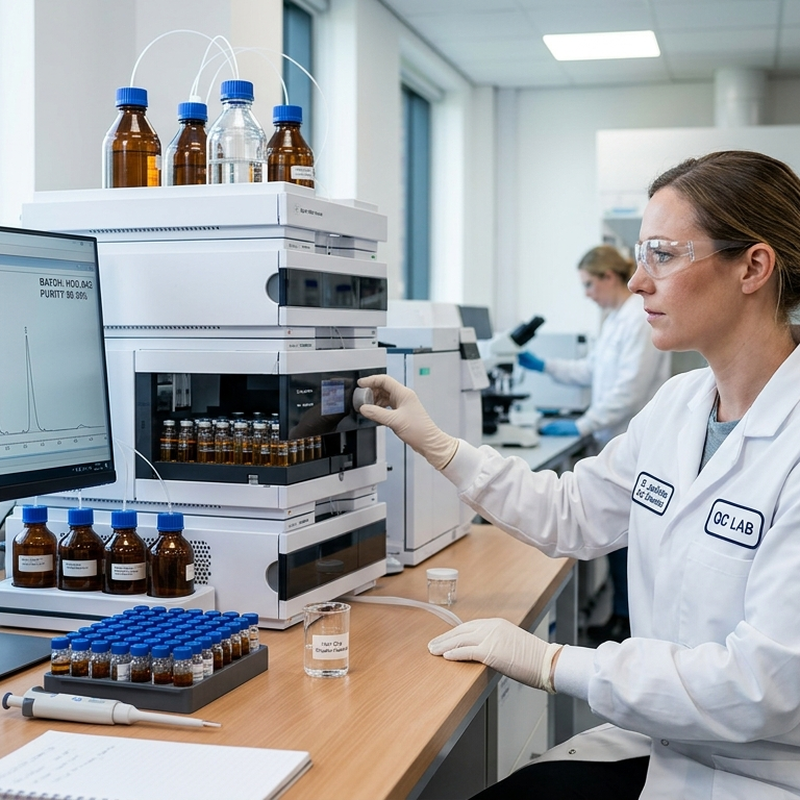 Strict HPLC verification ensures predictable coupler reactivity and safety compliance